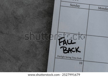 Calendar reminder to fall back - or set the clocks back an hour - at the end of Daylight Saving Time on November 3, 2024.