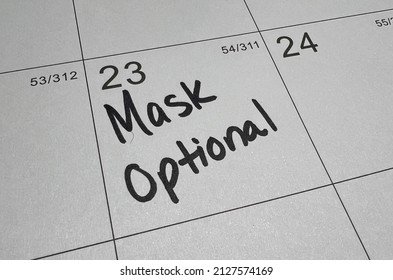 Calendar reminder that some schools will be mask optional.