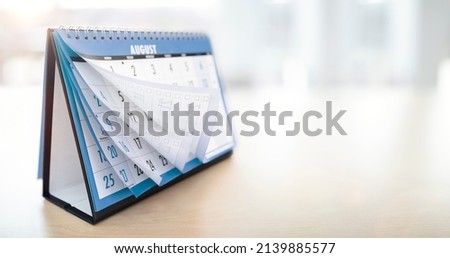 Calendar showing months and dates background concept for business planning, schedule, appointment and meeting