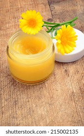 Calendula Cream And Calendula Flowers