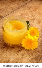 Calendula Cream And Calendula Flowers