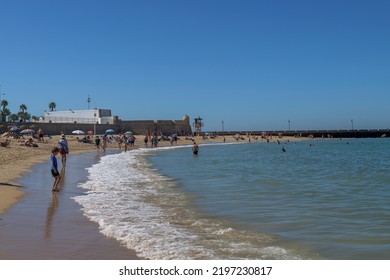 Caleta Beach In The City Of Cádiz, Spain - 19th August 2022