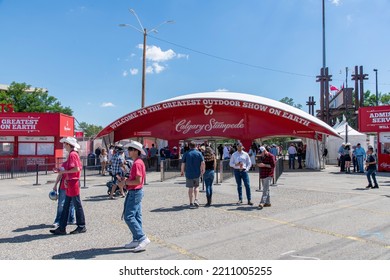 Calgary, AB, Canada-August 2022; Entrance Gate To The Stampede Park For The Calgary Stampede, The Greatest Outdoor Show On Earth, With Rodeo And Chuckwagon Races