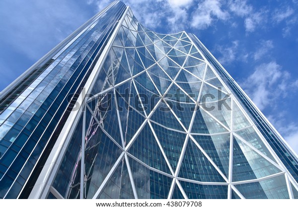 CALGARY, AB- MAY 29: The Bow Building \
on May 29 2016 in Calgary, AB. Calgary has prominent buildings in a\
variety of styles by many famous\
architects.