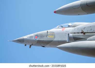 Calgary, Alberta - April 24, 2022:  The CF-5 Freedom Fighter on display at The Military Museums .
