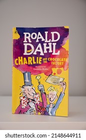 Calgary, Alberta - April 9, 2022: Charlie And The Chocolate Factory Children's Novel Written By Roald Dahl.