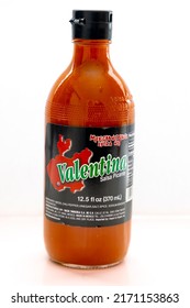 Calgary, Alberta, Canada. Jun 24, 2022. A Valentina Mexican Hot Sauce Extra Hot bottle. Extra hot (2100 SHU).