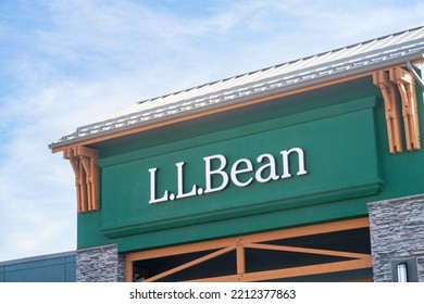 Calgary, Alberta, Canada - September 27, 2022 : A Retail Store Of L. L. Bean Is Shown. The Retail Company Has 54 Stores Selling Outdoor Gear And Clothing And Is Well Known For Its Hiking Boots.