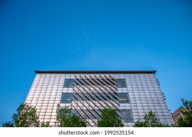 Calgary, Alberta - June 3, 2021: Energy, Environment And Experiential Learning Center At The University Of Calgary. The Building Is A New High Tech Facility.