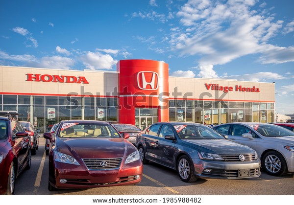 Calgary, Alberta - June 3, 2021: Honda\
dealership in Calgary,\
Alberta.