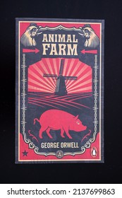 Calgary, Alberta - March 17, 2022:  Cover Of George Orwell's Famous Novel Animal Farm.