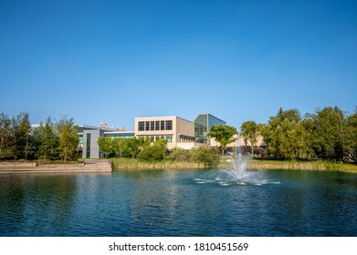 Calgary, Alberta - September 4, 2020: Buildings On The Campus Of Mount Royal University In Calgary, Alberta.  