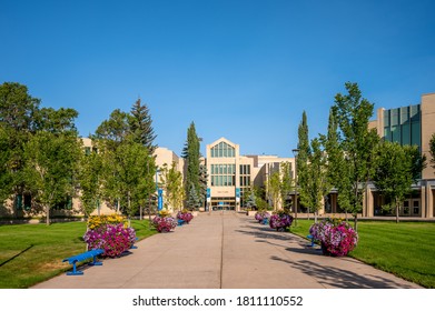 Calgary, Alberta - September 4, 2020: Buildings On The Campus Of Mount Royal University In Calgary, Alberta.  