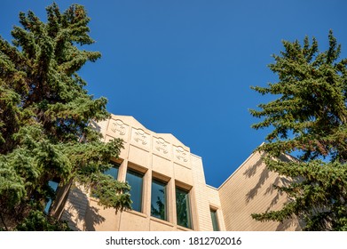 Calgary, Alberta - September 4, 2020: Buildings On The Campus Of Mount Royal University In Calgary, Alberta.  