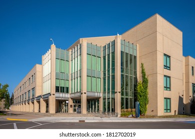 Calgary, Alberta - September 4, 2020: Buildings On The Campus Of Mount Royal University In Calgary, Alberta.  