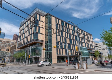 Calgary, Canada - May 26, 2019: Exterior Facade Of Bow Valley College In Calgary Alberta.  Bow Valley Is A Major Vocational College In The City And Is Located Downtown.