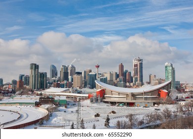 Calgary Downtown In Winter