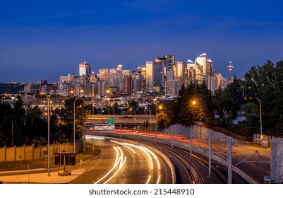 Calgary Skyline At Night 