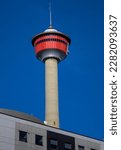 Calgary Tower from a low angle and perspective