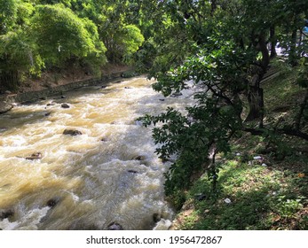 Cali, Colombia - 01.06.2018: Cali River Crossing The City Of Cali, Colombia