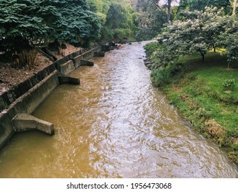 Cali, Colombia - 01.06.2018: Cali River Crossing The City Of Cali, Colombia