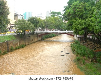           Cali, Colombia 10/1/2007 The Cali River In Cali During The Rain Season