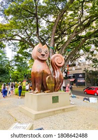 Cali, Colombia - December 27, 2019: Cat Statues In The City Of Cali In Colombia