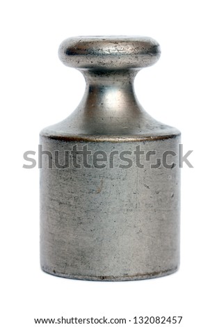 Calibration weights isolated on a white background.