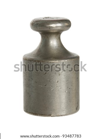 Calibration weights isolated on a white background.