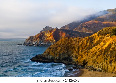 California Coast At Sunset