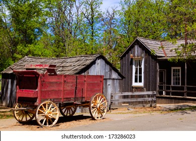 California Columbia Carriage In A Real Old Western Gold Rush Town In USA