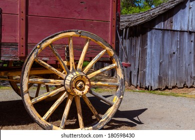 California Columbia Carriage In A Real Old Western Gold Rush Town In USA