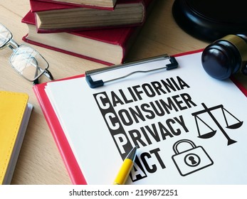 California Consumer Privacy Act CCPA Is Shown Using A Text