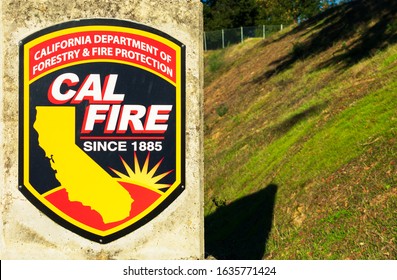 California Department of Forestry and Fire Protection badge - Santa Cruz, California, USA - January, 2020