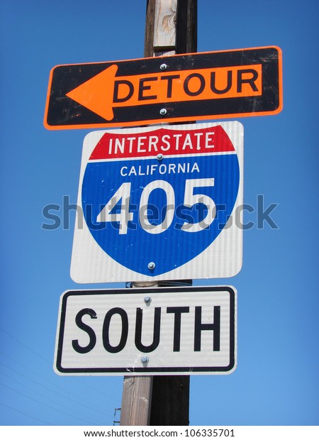 california detour road\
sign