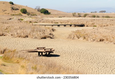 California Drought Showing Wetlands Totally Dried Up