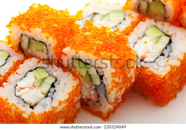 California Maki Sushi Masago Roll Made Stock Photo Edit Now