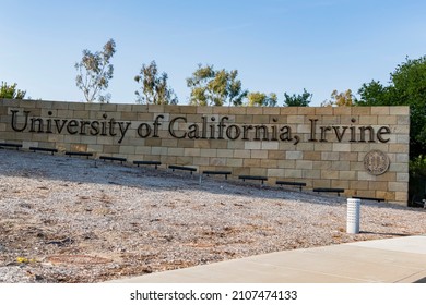 California, MAY 3 2016 - Sunny View Of The Sign Of University Of California Irvine