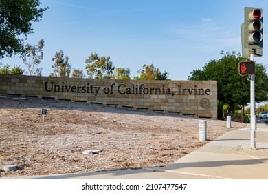 California, MAY 3 2016 - Sunny View Of The Sign Of University Of California Irvine