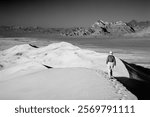 California, Mojave National Preserve, walking on the Kelso Dunes (MR)