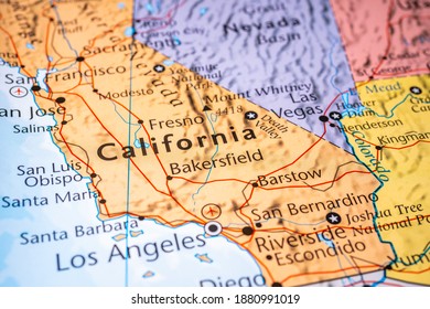 California on the map of USA