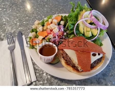 California Style Big Island Beef Burger Stock Photo Edit