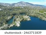 California USA Lakes Basin Little and Big Bear lake Plumas national forest pines nature snow mountains adventure