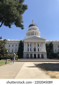 “Sacramento, California:September 14, 2022-Front View Of California State Capital Building”