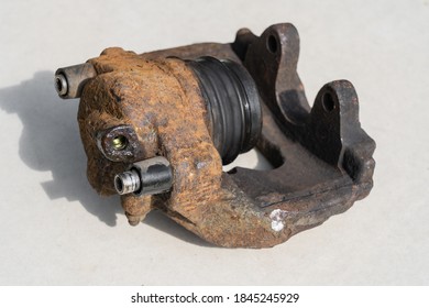 The caliper, the disc brake component of a car to replace or repair the braking system.