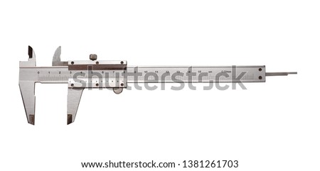 caliper on a white background. metric scale. isolated