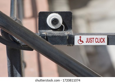 A call button for staff to help move the disabled and people with disabilities.