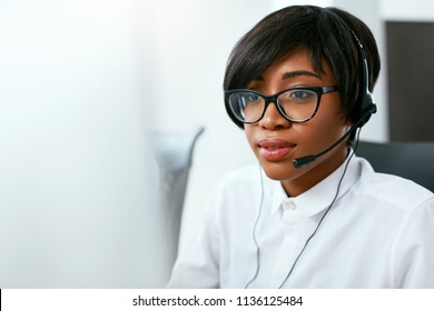 Call Center Agent Working On Hotline