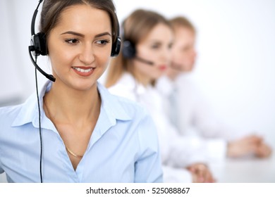 Call Center Focus On Beautiful Woman Stock Photo 525088867 | Shutterstock