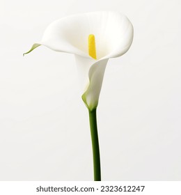 calla lily white background isolated - Shutterstock ID 2323612247
